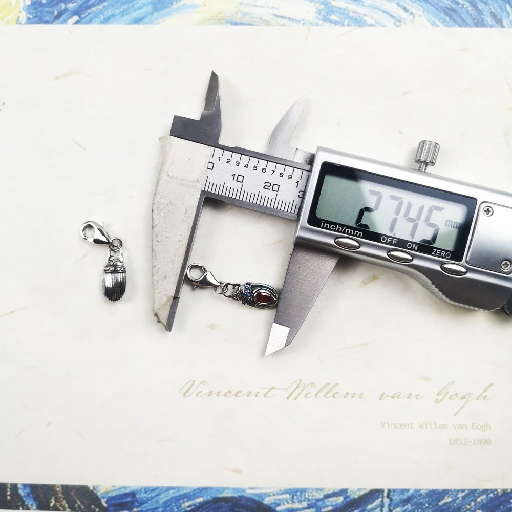 Очаровательная подвеска Жук 925 стерлингового серебра с цветными камнями для