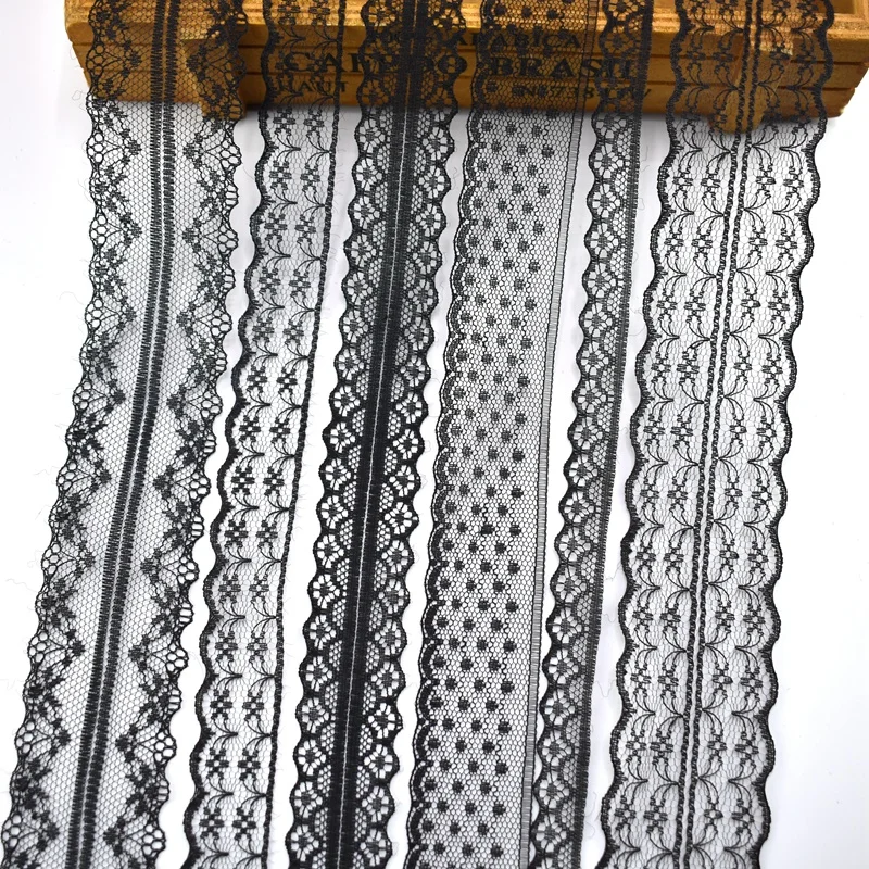 10 ярдов/партия черные кружевные ленты Швейные аксессуары одежда платье