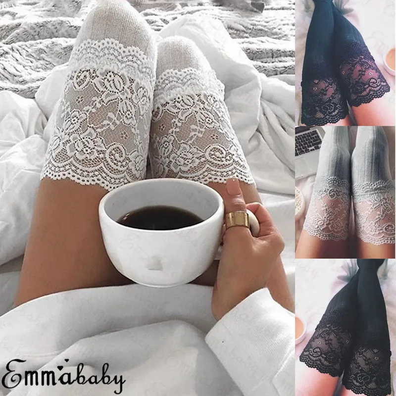 

Women Socks Stockings Warm Thigh High Over the Knee Socks Long Cotton Lace Up Stockings Medias Sexy Stockings