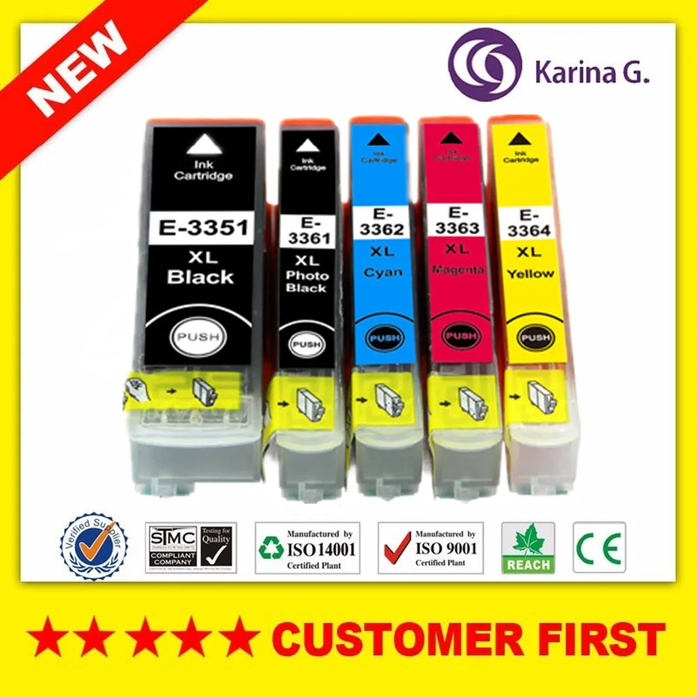 33XL совместимый картридж с чернилами для epson T3351 T3361 Epson |Чернильные картриджи| |
