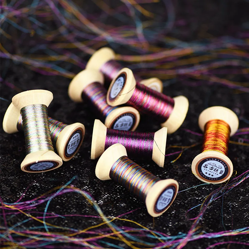 Французская вышивка/катушка для вышивки/цветная золотая нитка