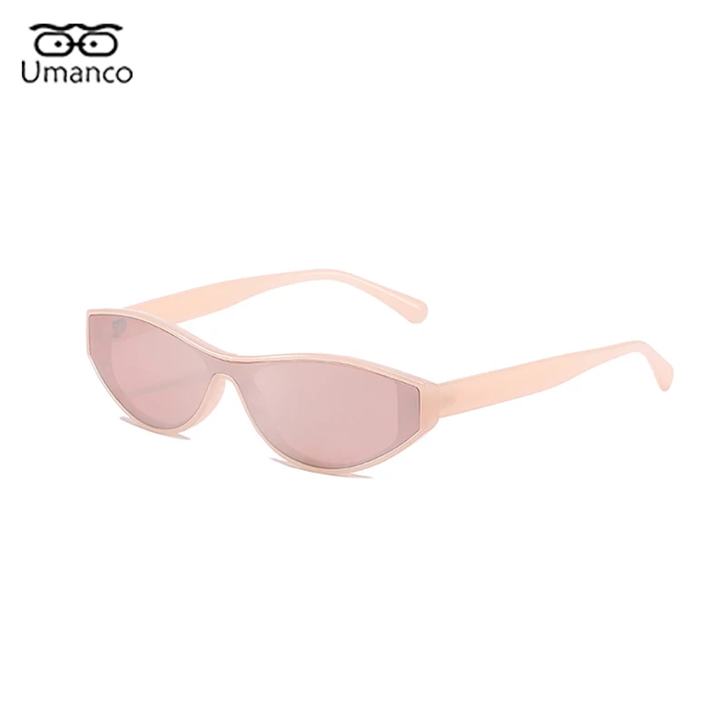 Женские солнцезащитные очки кошачий глаз Umanco маленькие в оправе из