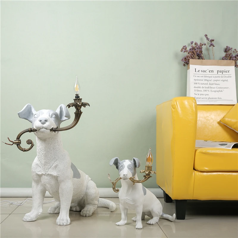 

UK Джек Рассел терьер настольные лампы для спальни ночники домашний декоративный животных светодиодный Настольный светильник крытый свети...