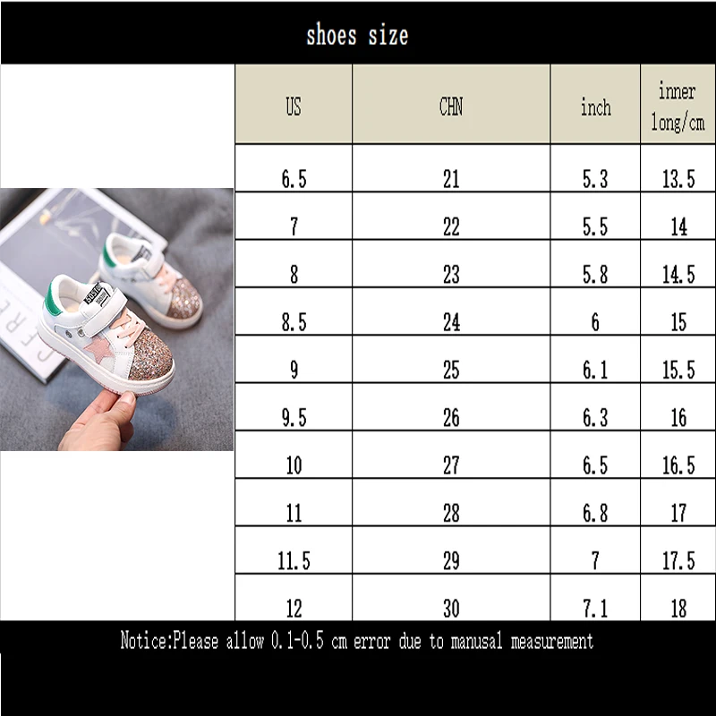 

Boys baby white shoes girls baby sequined children's shoes new 2021 kids soft-soled sports shoes