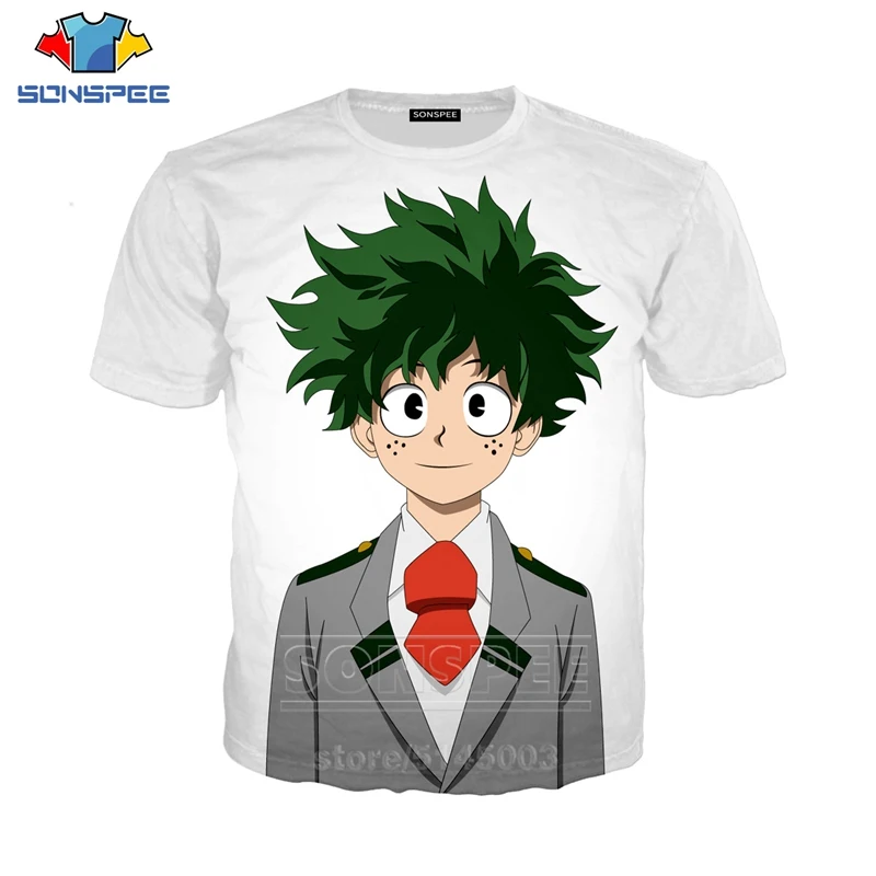 7 My Hero Academy футболка для мужчин женщин Аниме Толстовка 3D принт Bakugou кацуки все могли короткий рукав хип хоп Топ пуловер C001-04 - Цвет: 7