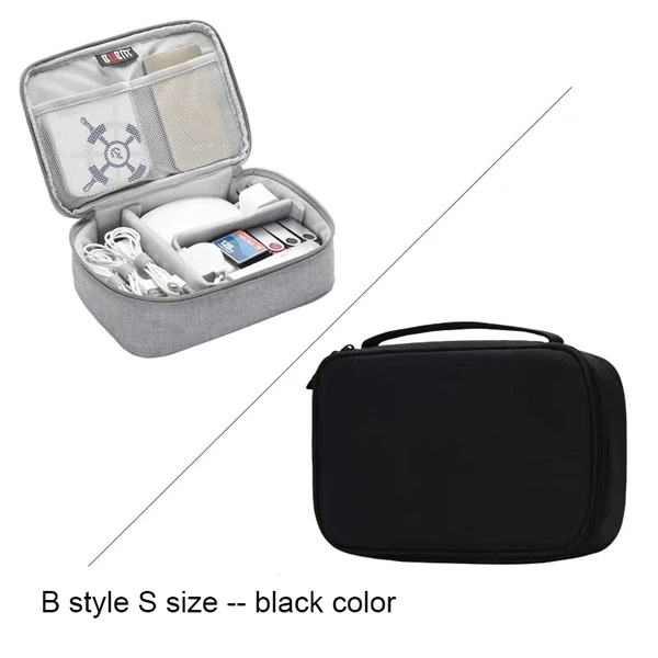 BUBM дорожная цифровая сумка для хранения Кабельный органайзер сумка USB кабель зарядное устройство для наушников Чехол Apple Watch спортивный ремешок Oragnizer чехол - Цвет: B style -- Black