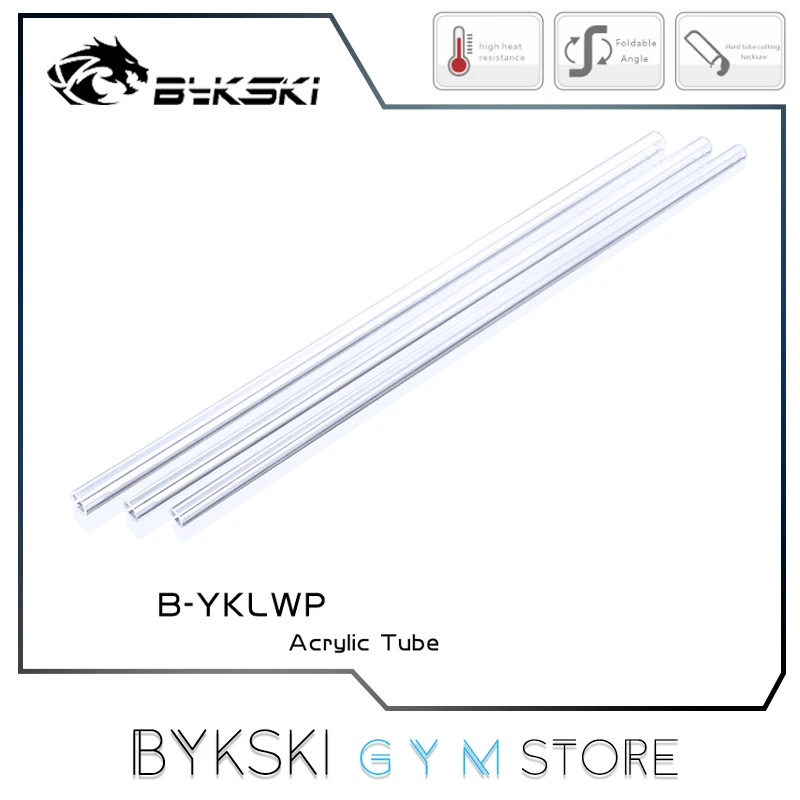 

Bykski Acrylic Hard Tube Transparent Rigid Tubing For 12mm 14mm 16mm ,50CM Acrylic Water Pipe, Water Cooling Tube ,B-YKLWP