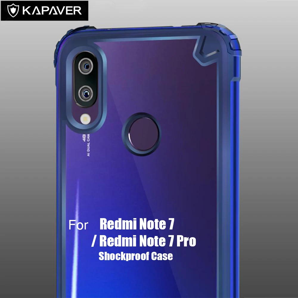 KAPAVER Transparent Hybrid Case for Redmi Note 7 / Pro/Redmi Back TPU Bumper Impact Resistant Protection Cover | Мобильные телефоны