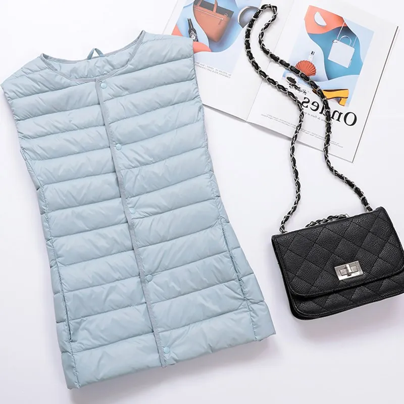 Женский тонкий пуховик FTLZZ ульсветильник Кая куртка на белом утином пуху с V