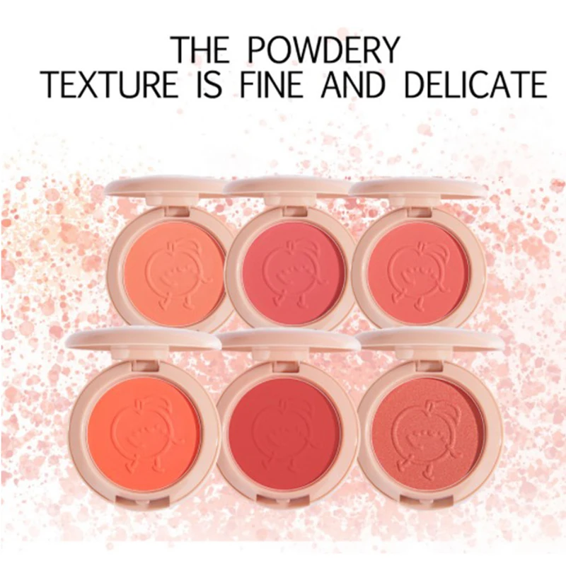 

Blush Makeup Palette Mineral Powder Red Rouge Cheek Tint Orange Peach Pink