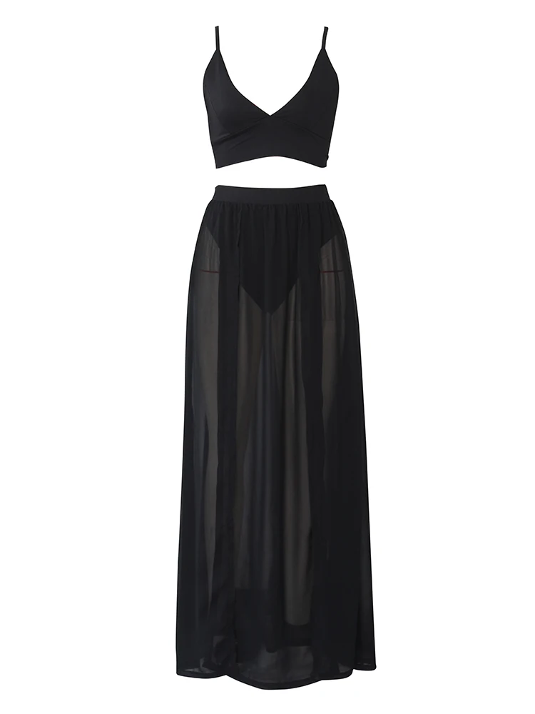 Женский летний пикантный комплект из 2 предметов винтажный укороченный топ на