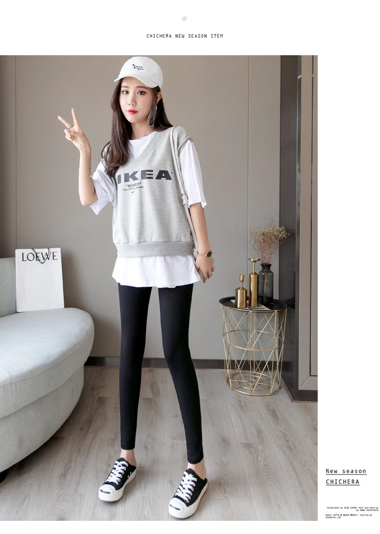 1911# Autumn Winter Skinny Maternity Legging Across V Low Waist Belly Legging for Pregnant Women Cotton Pregnancy Pencil Pants