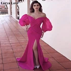 Женское шифоновое платье с открытыми плечами, длинное вечернее платье с разрезом, Элегантное летнее платье для выпускного вечера, 2020