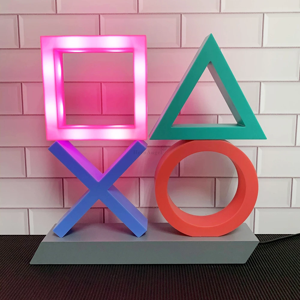 Светодиодная лампа-значок для PS4/PS5 Звуковое управление декоративная лампа