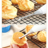 feiqiong cute decorating puff cake tip 2pcsset pastry cream butter nozzle baking piping tube tip sets diy kitchen accessories