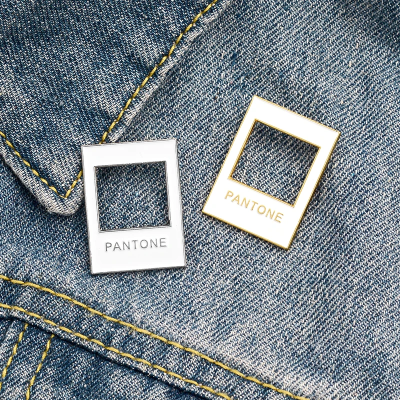 

Simple window design Enamel Lapel Pins PANTONE Couple Brooches Badges Fashion Jewelry Gifts for Friends Wholesale Brooches