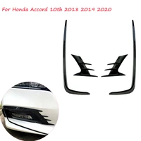 for honda accord 10th car front bumper spoiler spoilers fog lights carbon fiber decorative cover 2018 2019 2020 accessories