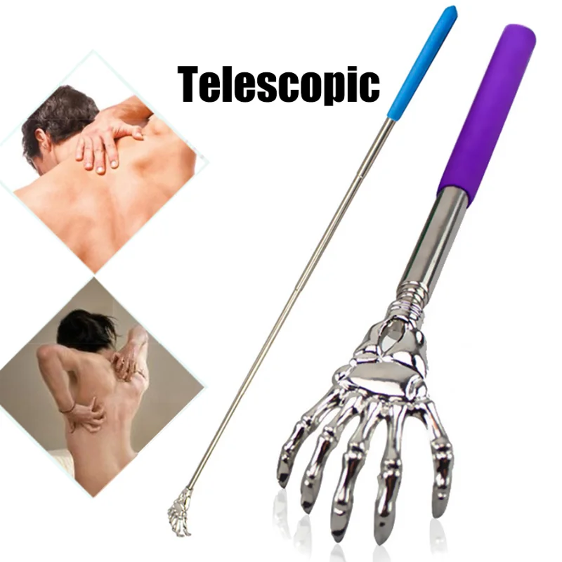 

Skeleton Back Scratcher Handy Scratching Backscratcher Telescopic Anti-itching Massage Muscle Stimulator Claw Men Women Gifts