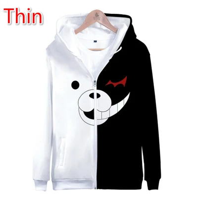 style4 Danganronpa Monokuma костюм косплей унисекс Толстовка Черный Белый Медведь Костюмы Пальто Куртка - Цвет: style4