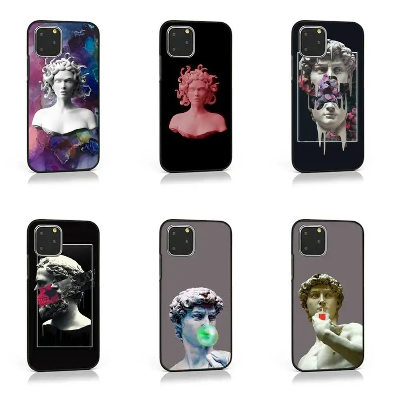 

Art David Medusa statue funny Phone Case for iPhone 11 12 mini pro XS MAX 8 7 6 6S Plus X 5S SE 2020 XR