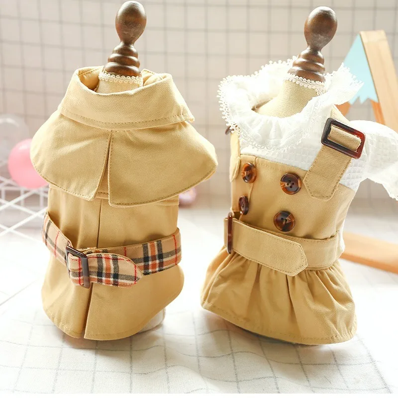 

Explosive Series Pet Dog Clothes Handsome Windbreaker Teddy Bichon Spring/Summer Thin Style Pomeranian Pet Button Skirt