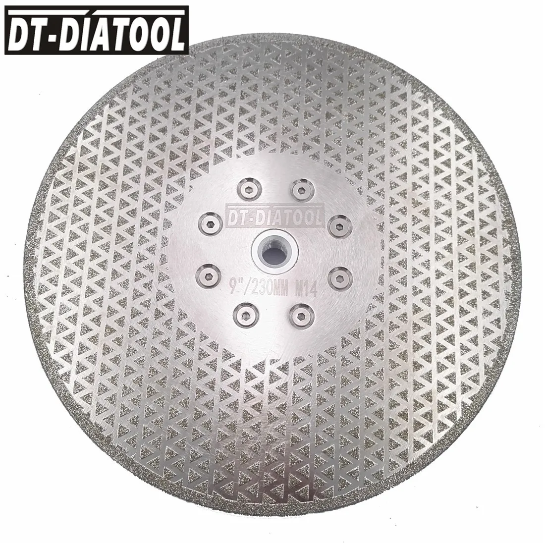 

DT-DIATOOL 1pc M14 Flange Dia 230mm/9inch Both Side Electroplated Diamond Saw Blade Granite Marble Tile Cutting & Grinding Disc