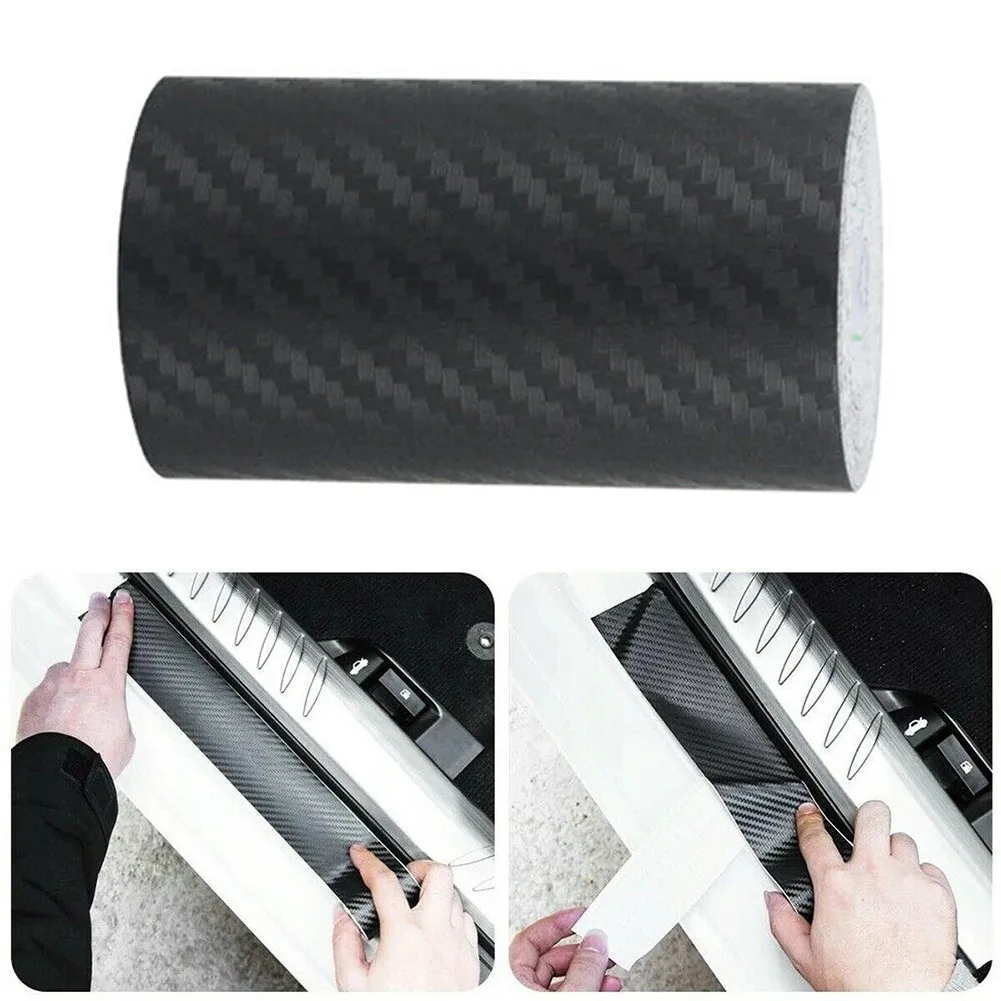

7CM*5M Carbon Fiber Car Stickers Door Sill Scuff Anti Scratch Tape Protection