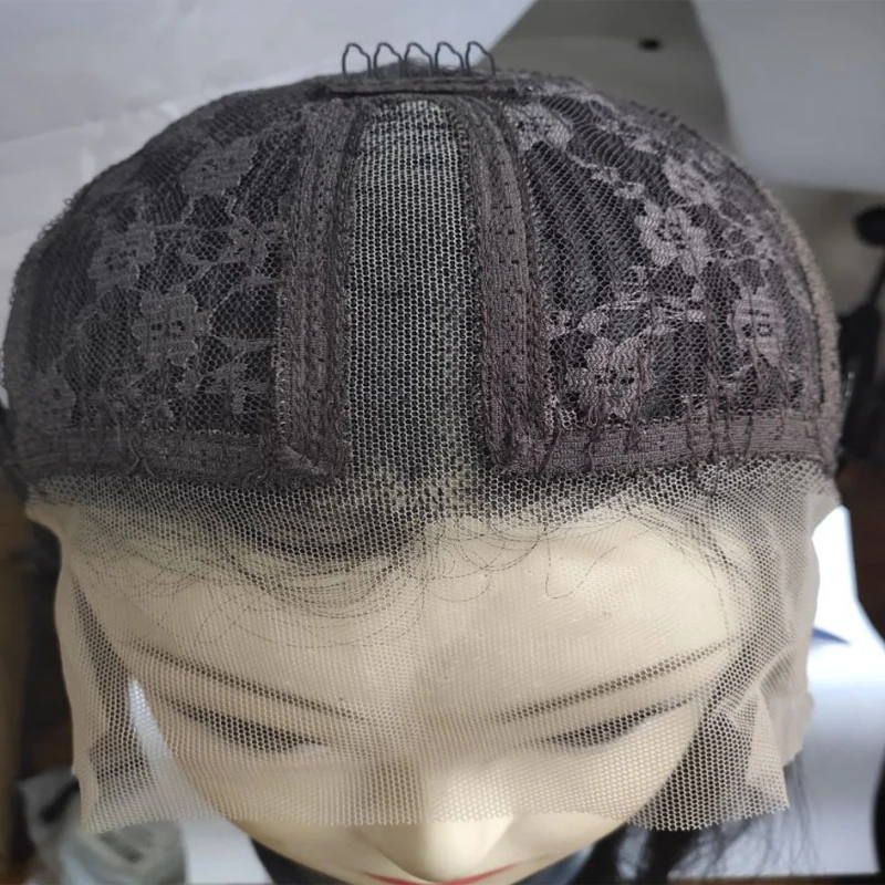 

Black Color Deep Wave Hair Lace Front Wig with Baby Hair Preplucked High Temperature Synthetic Hair For Black Women
