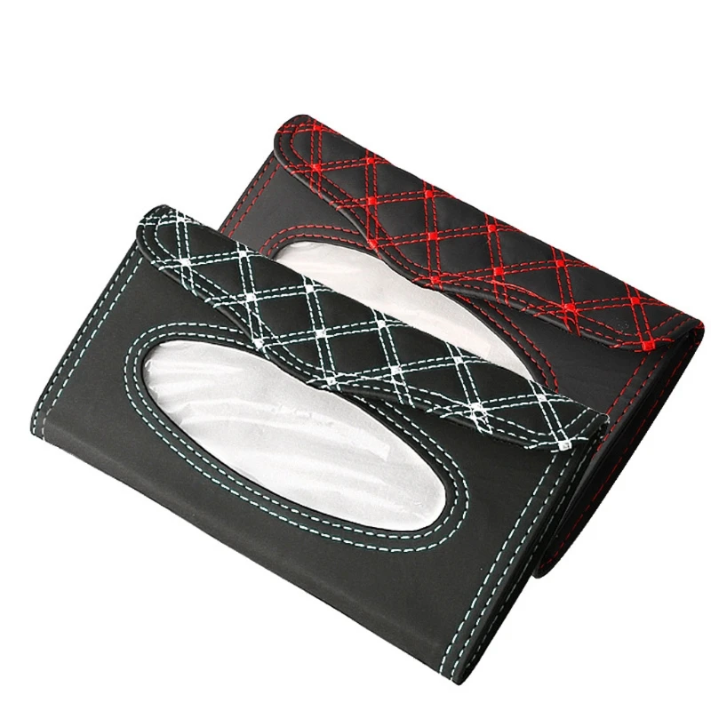 

Convenient Car Tissue Bag Car Sun Visor Tissue Box Towel Sets Holder Auto Interi 094D