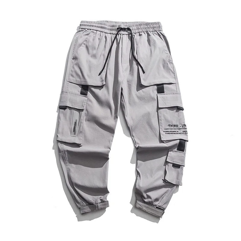 

2019 Hot High Quality Street Fashion Men's Cargo Style Cuffed Jogger Harem Pants Casual Autumn Male Printed Trousers