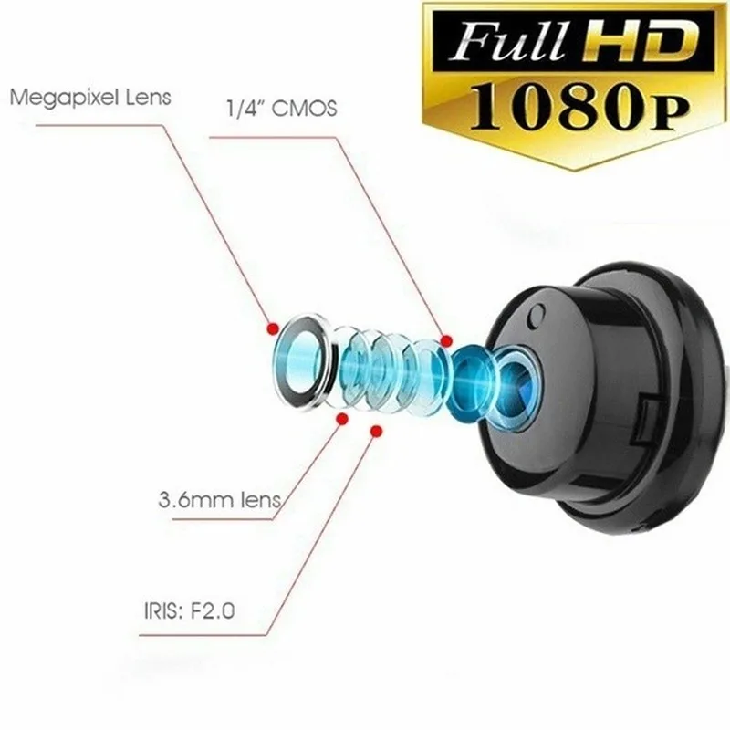 Мини wifi камера 1080P Full HD микро видеокамера широкоугольный объектив инфракрасное ночное видение сеть умный мониторинг Домашняя безопасность