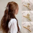 Заколки для волос женские, элегантные золотые, серебряные, полые, с геометрическим узором, из металла, в винтажном стиле, заколки для волос головная повязка, 2021