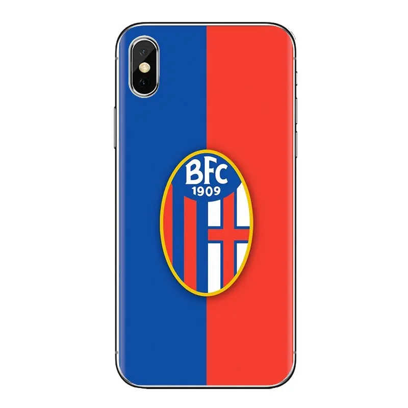 Мягкие чехлы для футбольной команды Болонья fc iPhone XS Max XR X 4 4s 5 5S 5C SE 6 6S 7 8 Plus samsung Galaxy