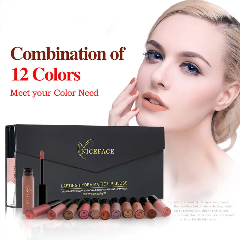 

Aileishi Makup Wholesale Items Matte Lipstick Set Lipgloss Beauty Makeup Wholesale Lipstick Set Beauty Glazed Waterproof