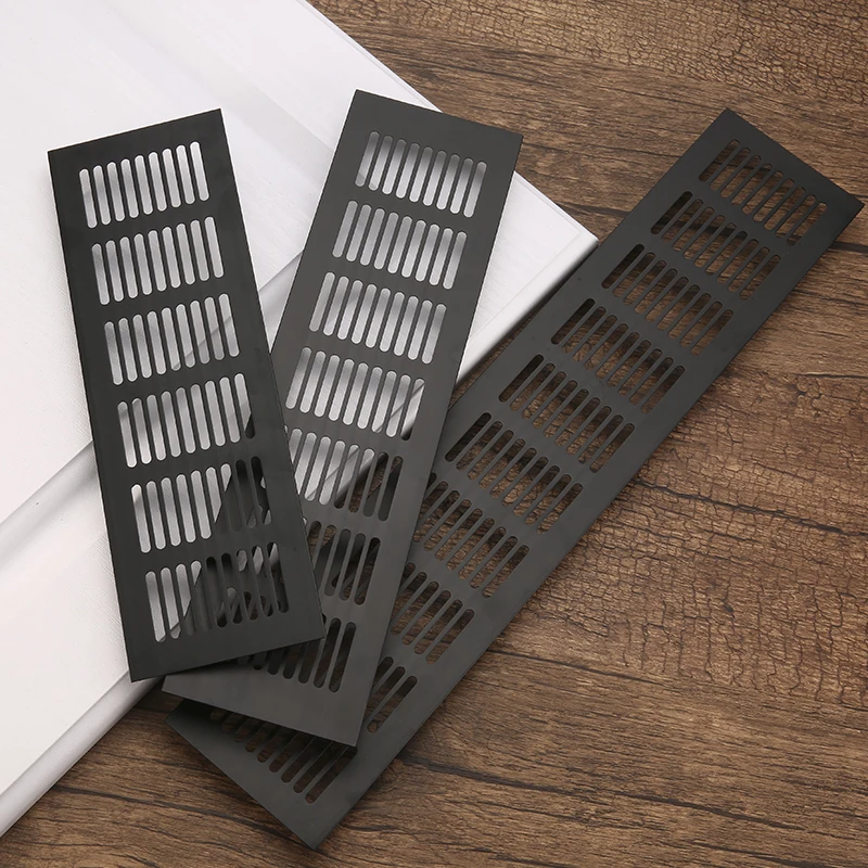 

Aluminum alloy rectangular air vent grille ventilation cover Closet Shoe Wardrobe Cabinet Mesh Hole louver vent home Decor cover