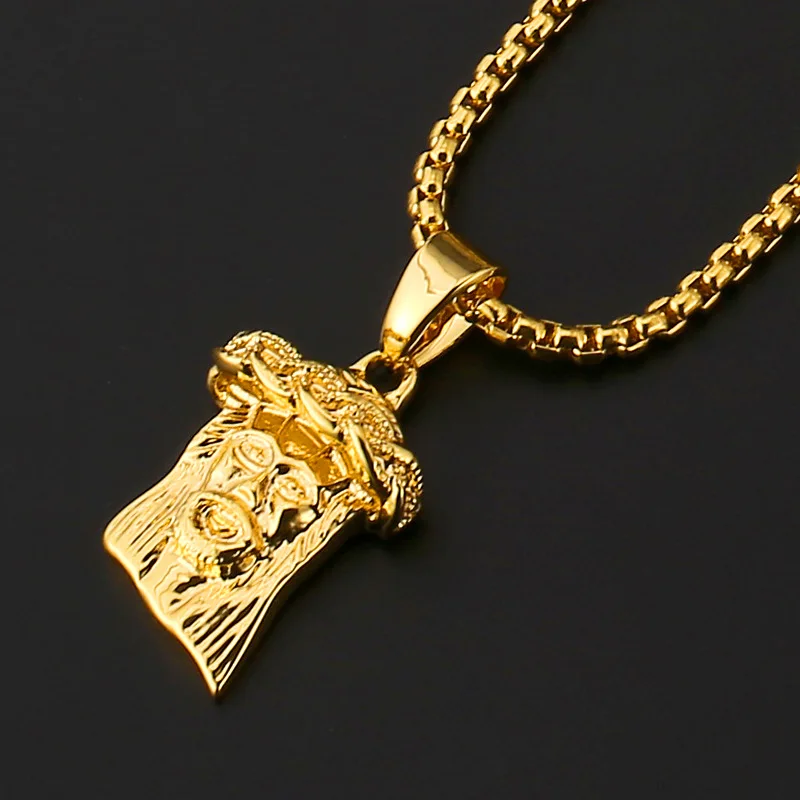 Ожерелье с подвеской Иисуса в стиле хип-хоп длиной 75 см мужское ювелирное изделие