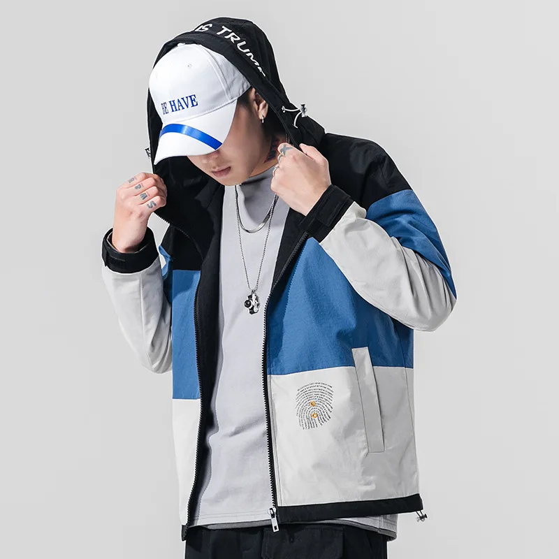 

Men Yellow Streetwear Hoody bomber jacket M-4X Autumn Hip Hop Hooded Patchwork Mens Jacket Coat Male Hoodies Coats