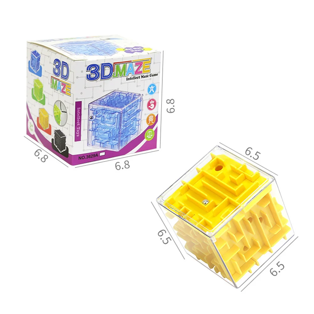 

Educational Magic Cube Children Six-Sided Puzzle Rolling Ball Game 3D Maze Toy for Children Early Learning Supplies