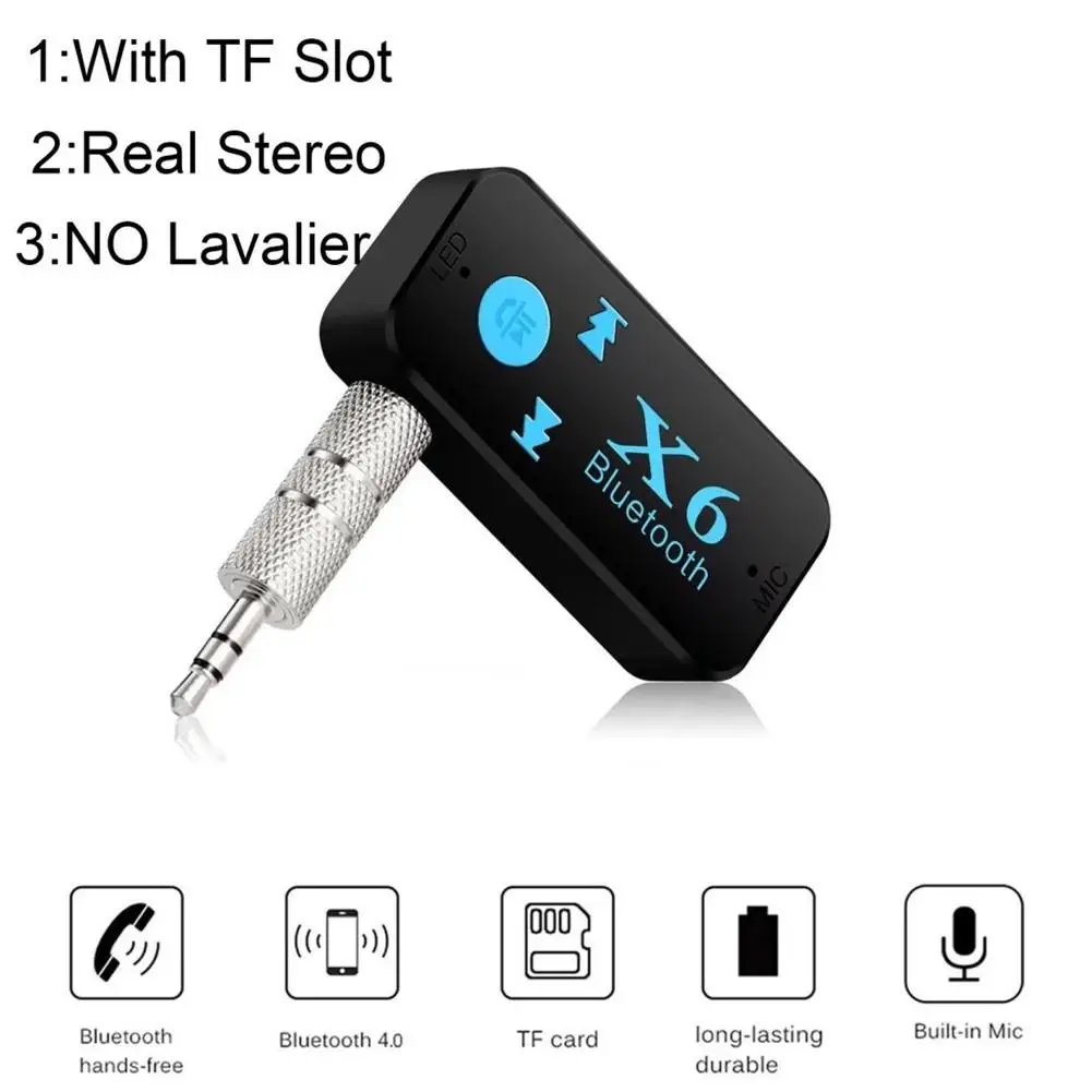 

NEW Bluetooth 5.0 Receiver 3.5mm AUX Jack Audio Wireless Adapter MP3 Handsfree Transmitter Car Music Audio Headphones Receptor