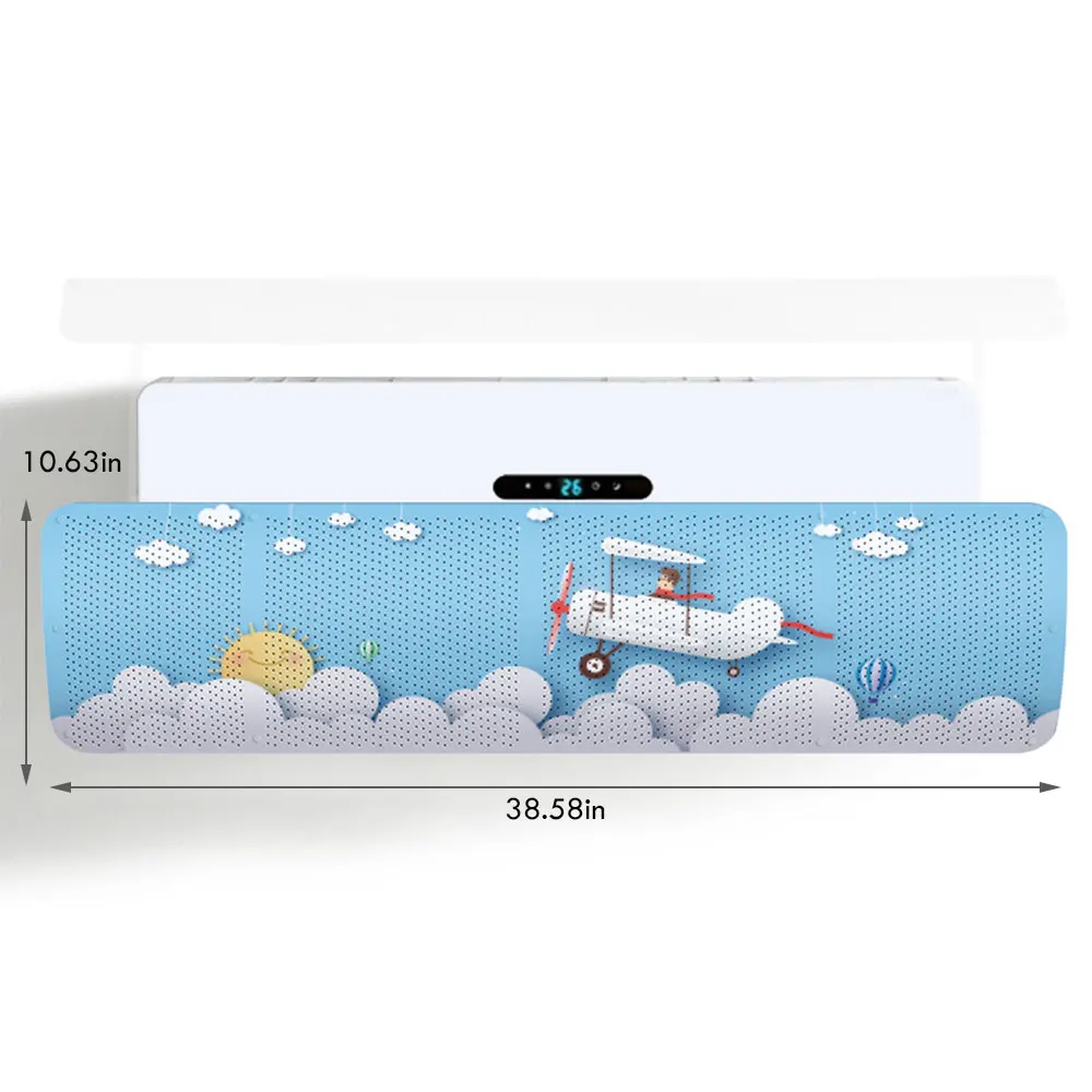 

Air-conditioning Windshield Household Air-conditioning Wind Deflector With Perforated Air Outlet Anti-straight-blow Windshield