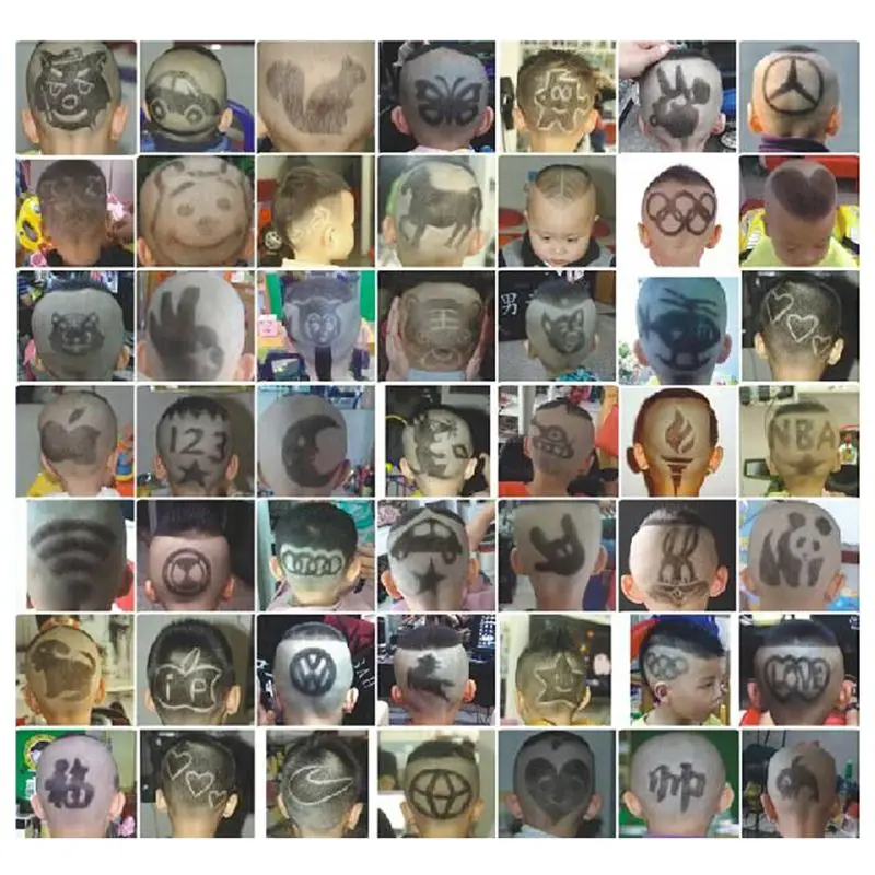 Тату-шаблон для укладки волос трафареты и триммер салонная Парикмахерская DIY