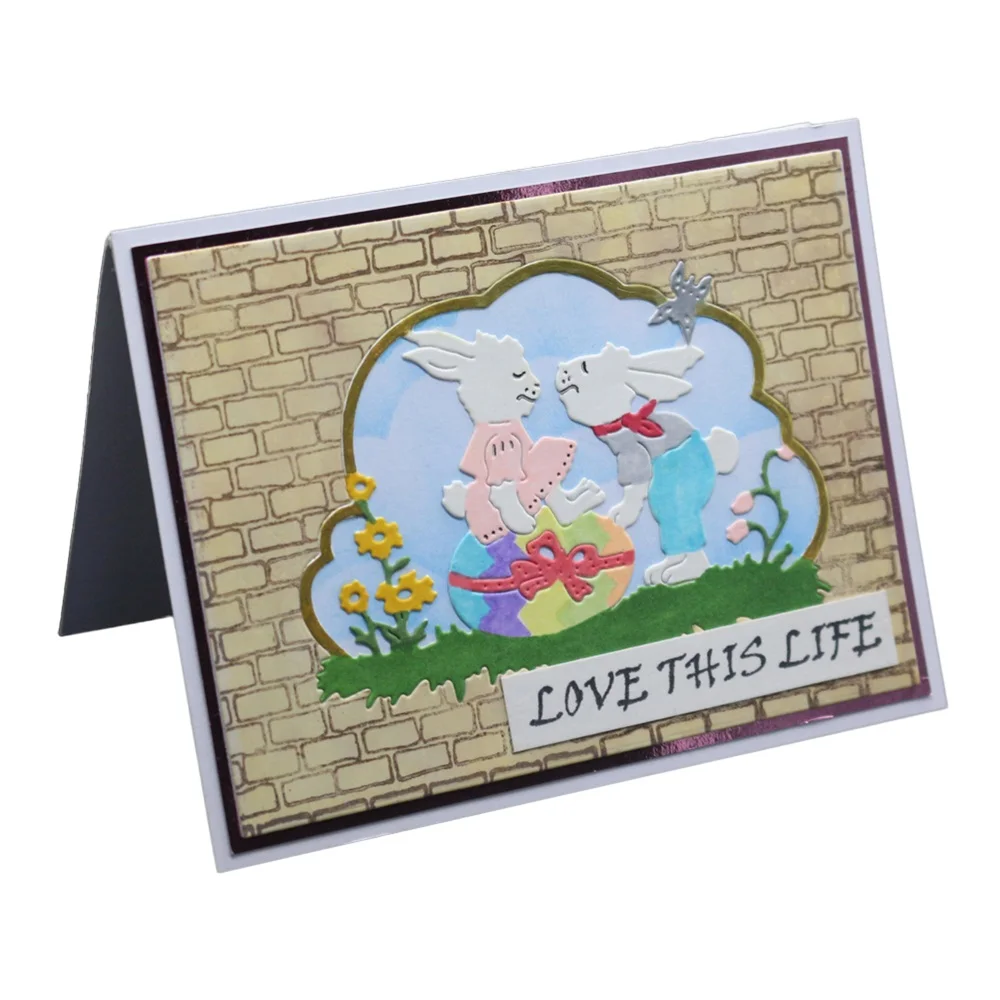 Floral Bunny Metal Cutting Dies New Easter Animal for Scrapbooking DIY Album Embossing Paper Stencils Craft Photo | Дом и сад