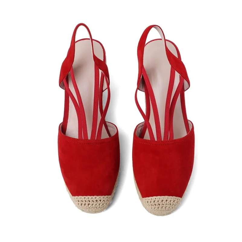 Эспадрильи Meotina туфли-лодочки на танкетке и высоком каблуке женские замшевые