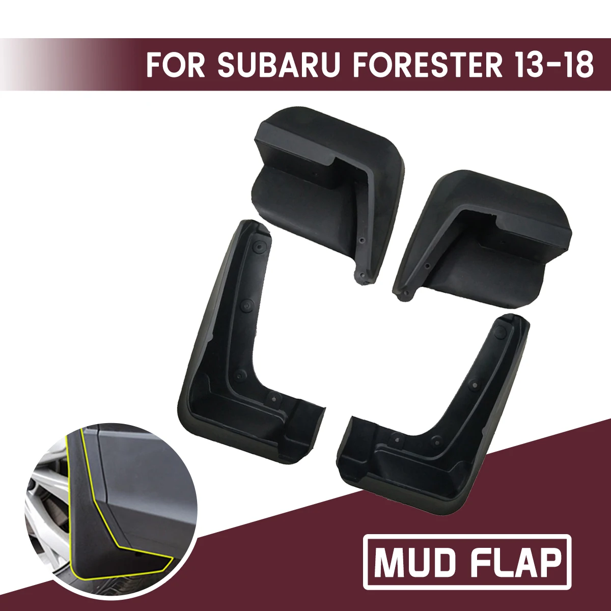 

Брызговики для SUBARU FORESTER 2013-2018, передние и задние фонари, защита от брызг