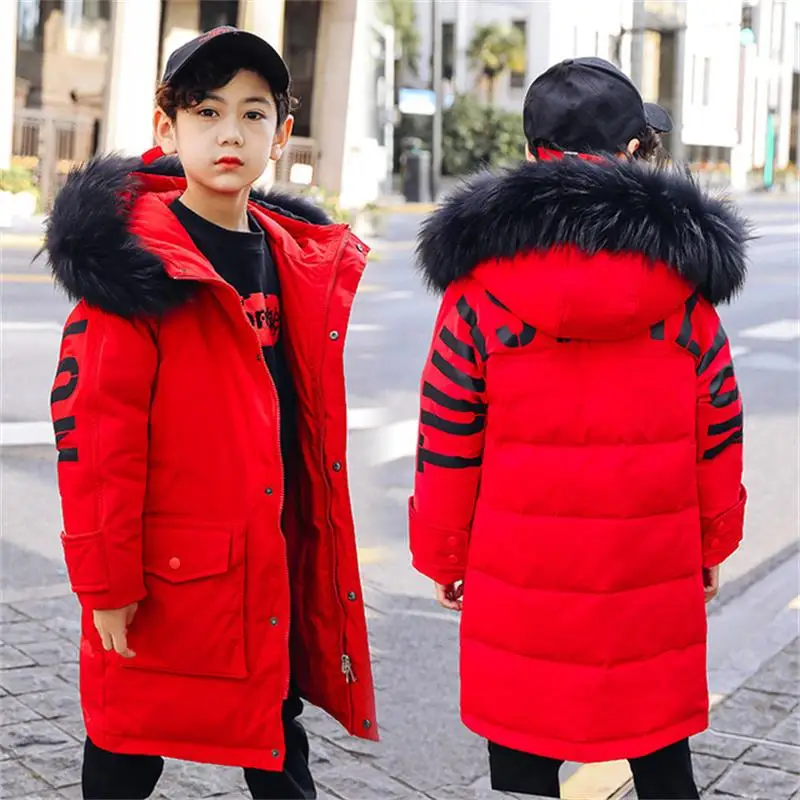  30 градусов толстые теплые пуховики зимние пуховые пальто для мальчиков детская