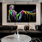 Привлекательные фотообои и разноцветные абстрактные картины на холсте Современные креативные настенные картины на холсте для декора гостиной