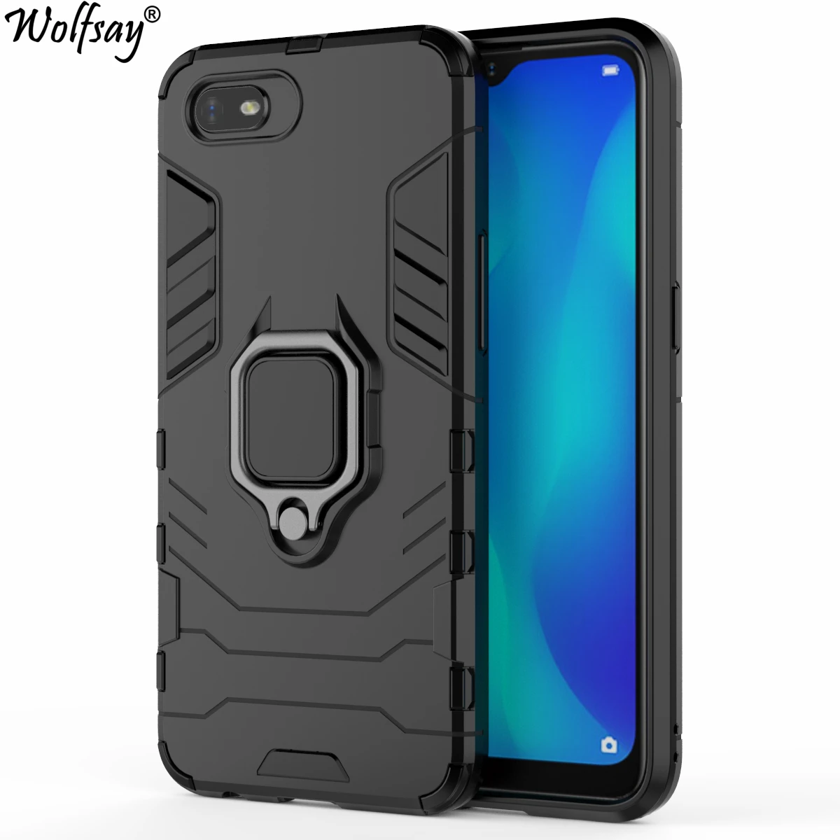 Чехол Wolfsay для OPPO Realme C2 автомобильный держатель A1K Жесткий из поликарбоната и