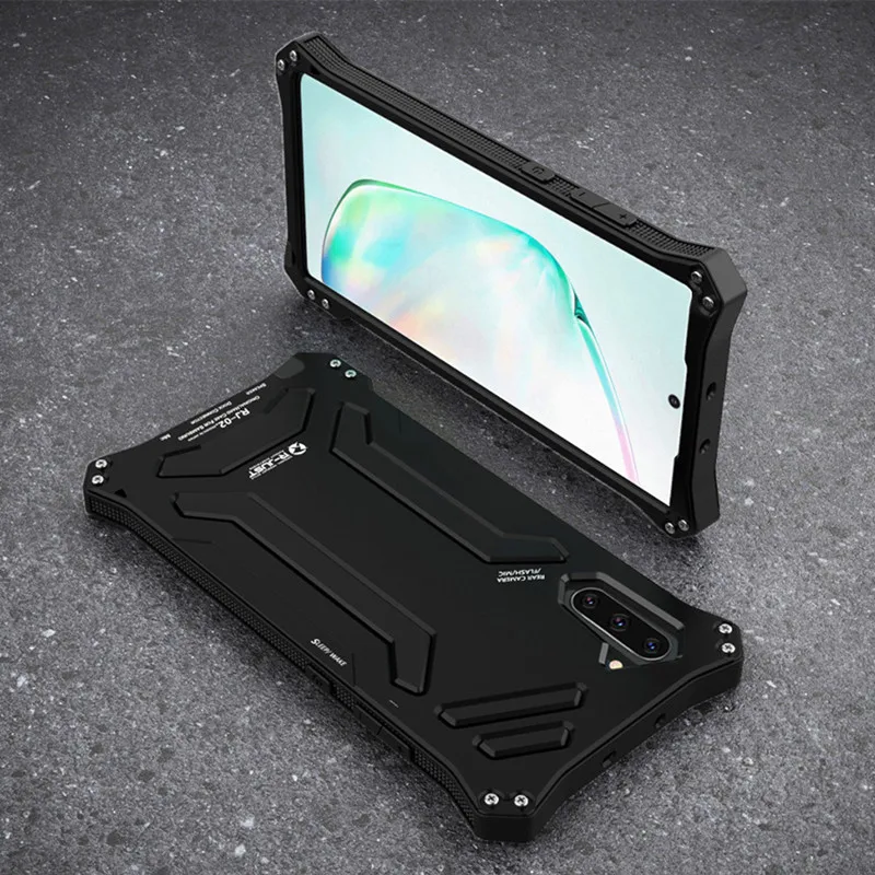 Black Роскошный полный защитный чехол для samsung Galaxy Note 10 10 Plus противоударный Броня матовый чехол для телефона сумка для телефона чехол Fundas - Цвет: Black