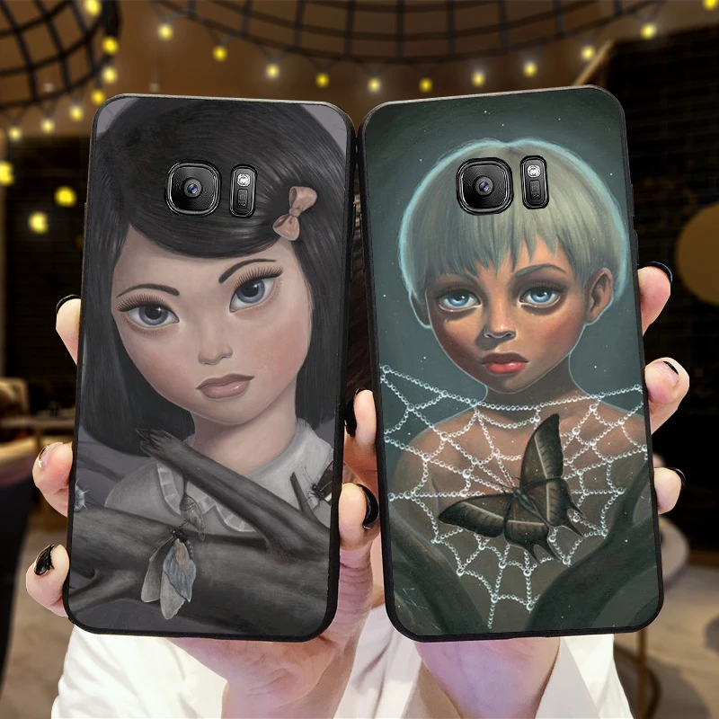 Butterfly and girl Case For Samsung A10 A20 A30 A40 A50 A60 Cover A3 A5 6 2018 A8 A6 Plus MJ M40 Coque Funda | Мобильные телефоны и