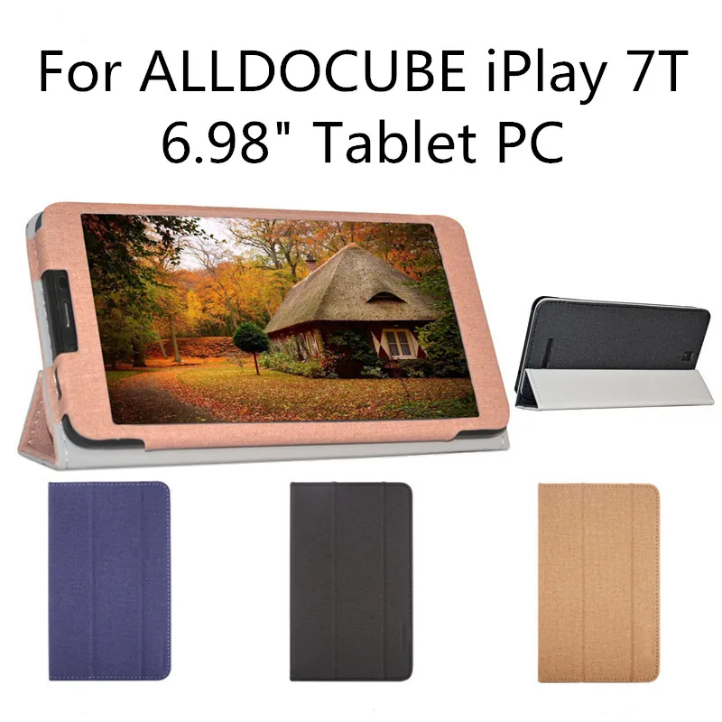 

Чехол-подставка из искусственной кожи для планшетного ПК ALLDO CUBE iPlay 7T, защитный чехол 6,98 дюйма для планшетного ПК CUBE iPlay 7T с 4 подарками